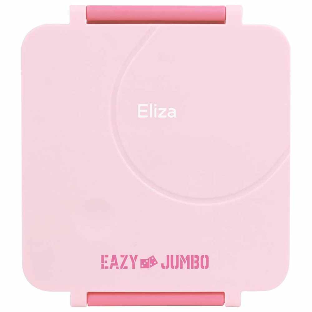 Eazy Kids - Personalized 3/4 Jumbo Lunch Box Set - Pink 