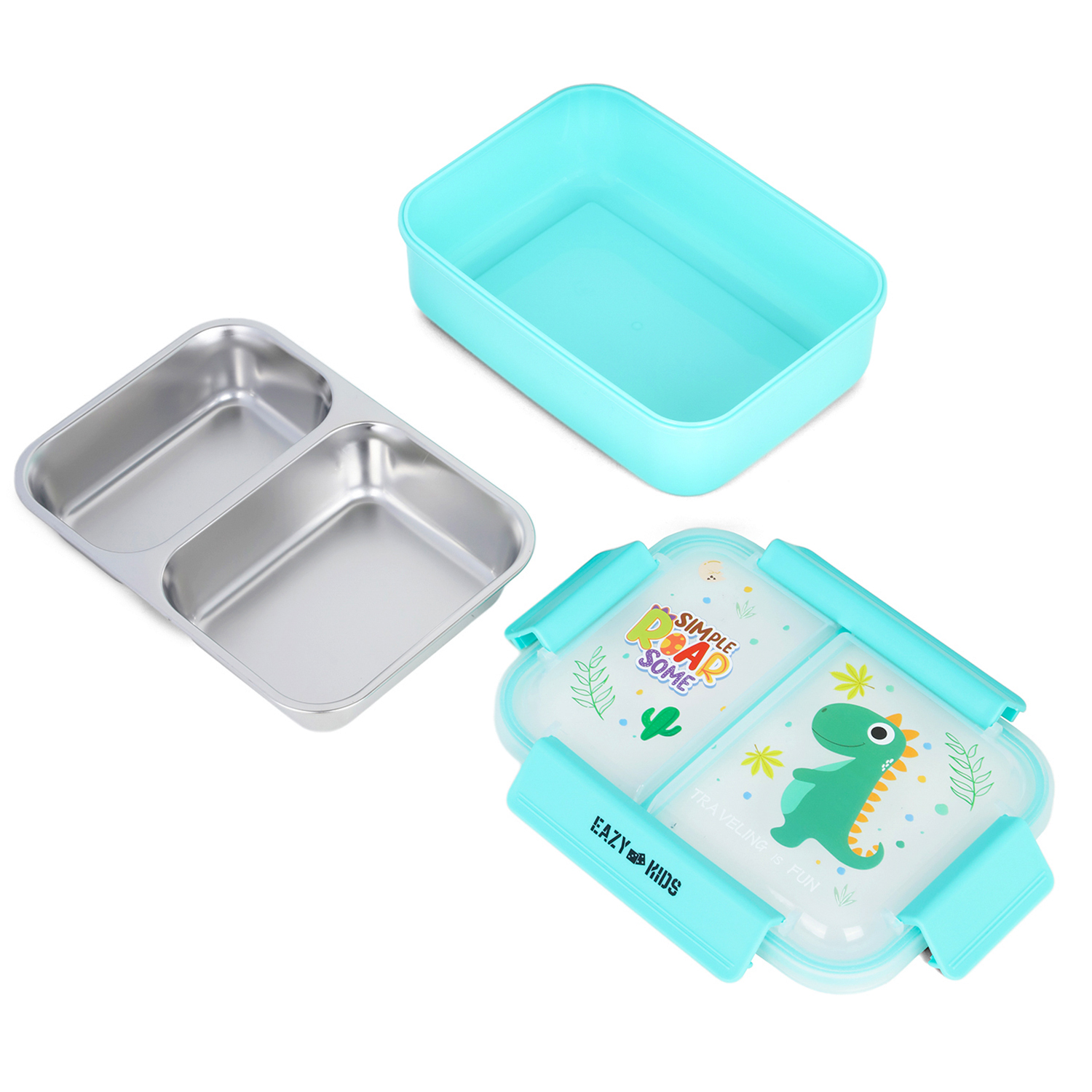 Eazy Kids - Lunch Box - Dinosaur - Green