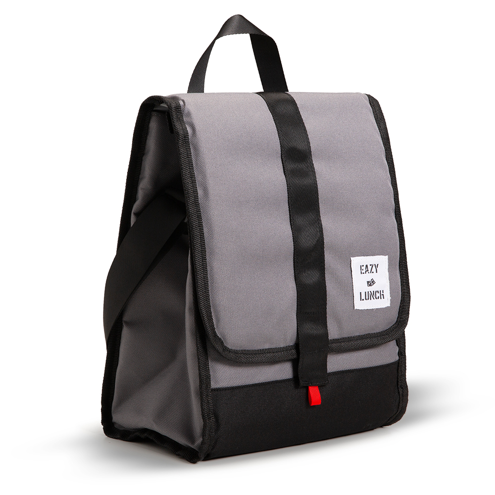 Eazy Kids - Insulated Lunch Bag - Grey/Black