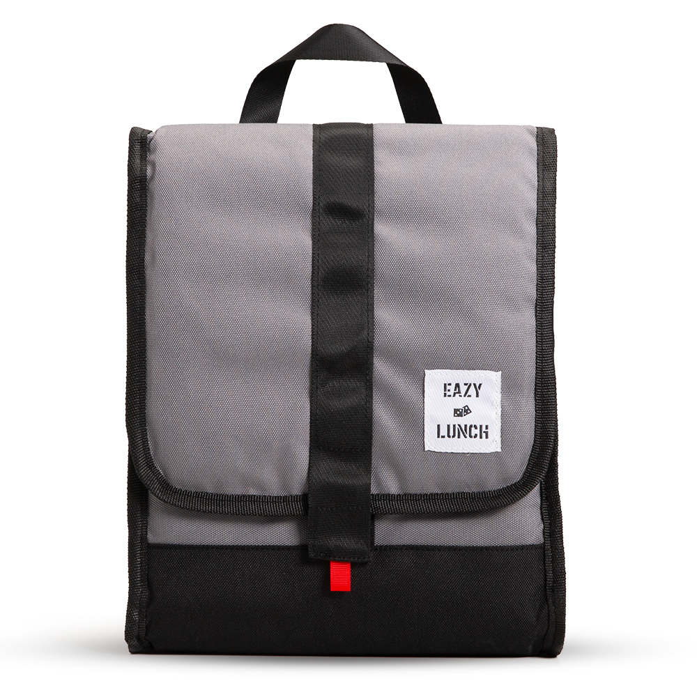 Eazy Kids - Insulated Lunch Bag - Grey/Black