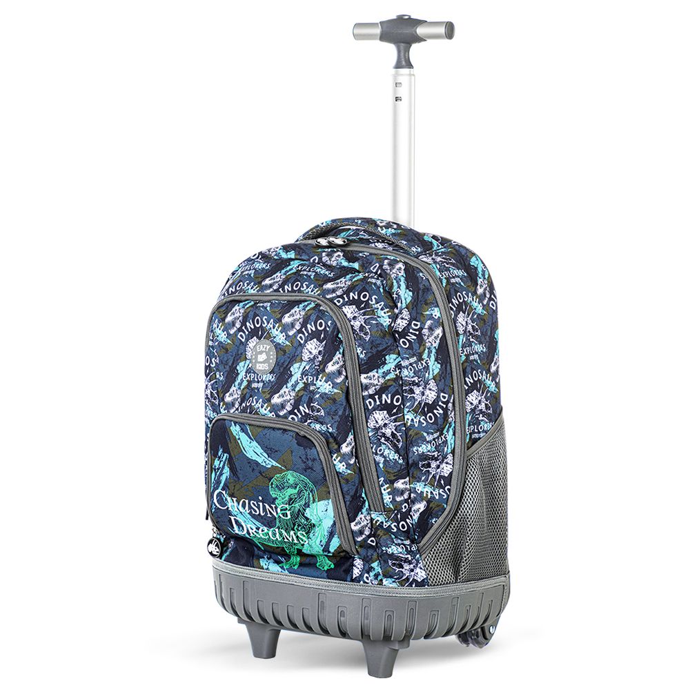 Eazy Kids - Personalized Trolley Backpack with Lunch Bag And Pencil Case - T-Rex