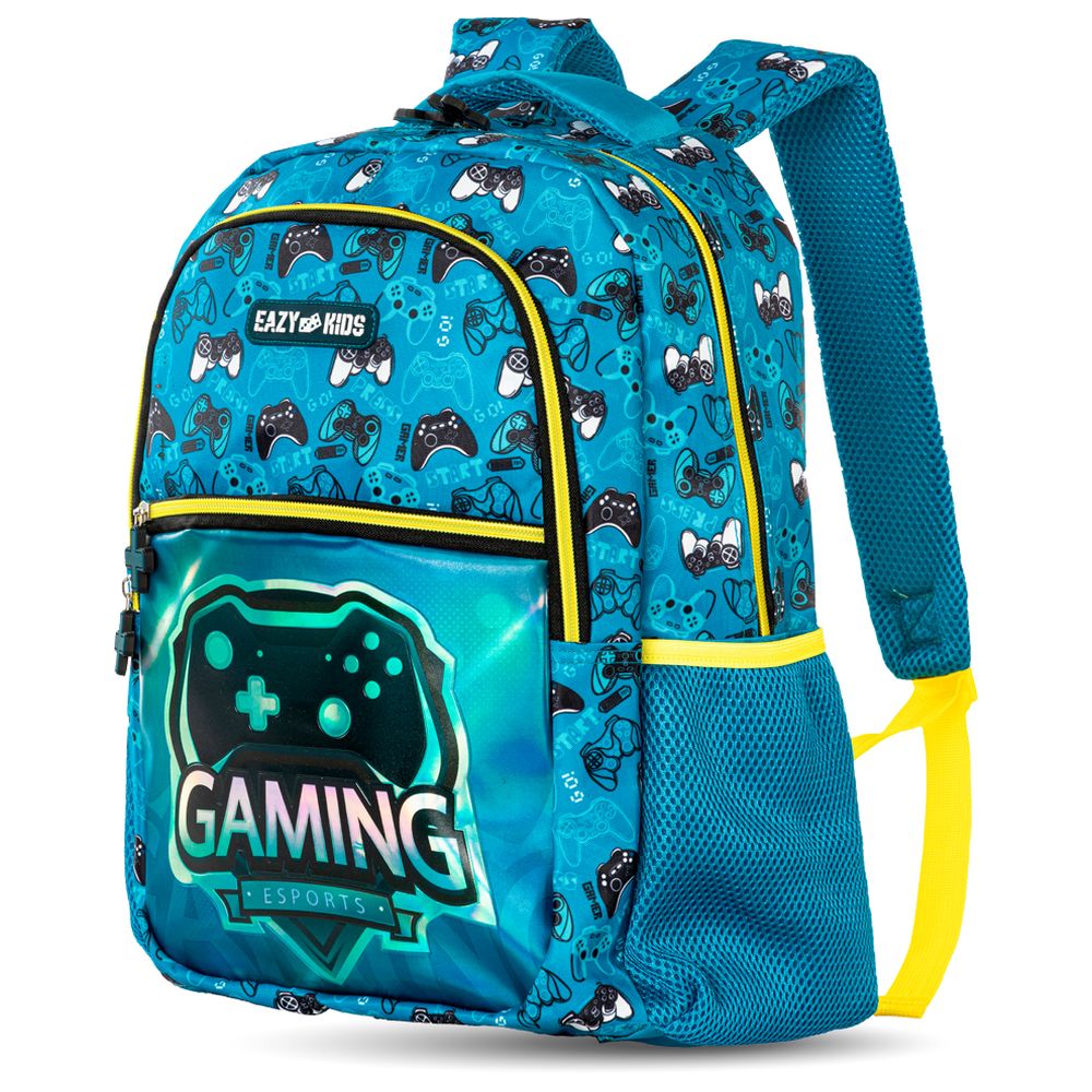 Eazy Kids - Personalized Backpack with Lunch Bag And Pencil Case - Gaming 