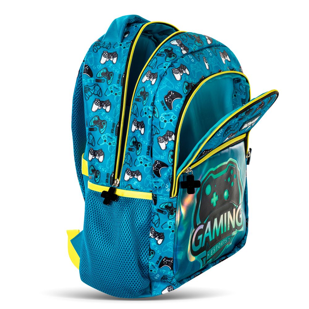 Eazy Kids - Personalized Backpack with Lunch Bag And Pencil Case - Gaming 