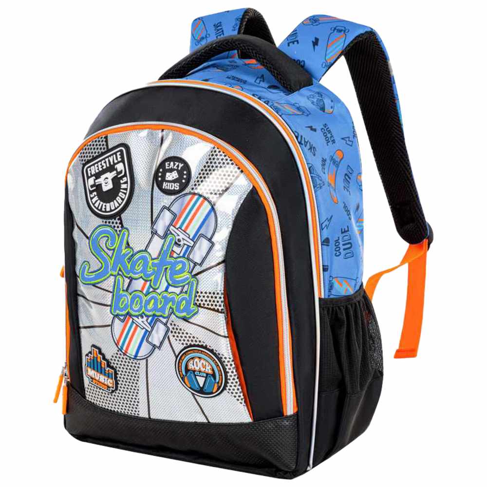 Eazy Kids - Personalized Backpack with Lunch Bag And Pencil Case - Skate Board 