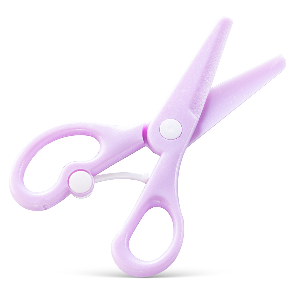 Eazy Kids - School Scissors For Kids with Lock - Purple