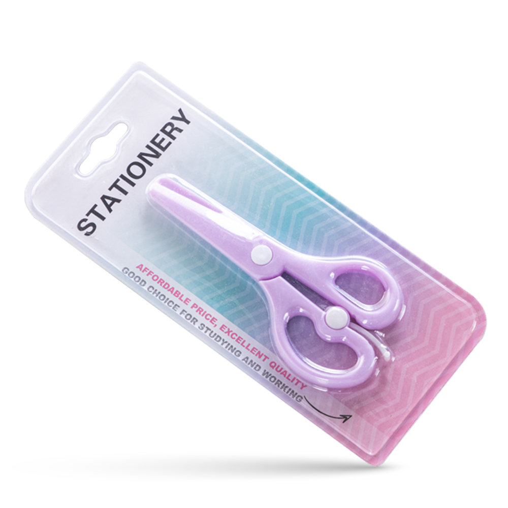 Eazy Kids - School Scissors For Kids with Lock - Purple