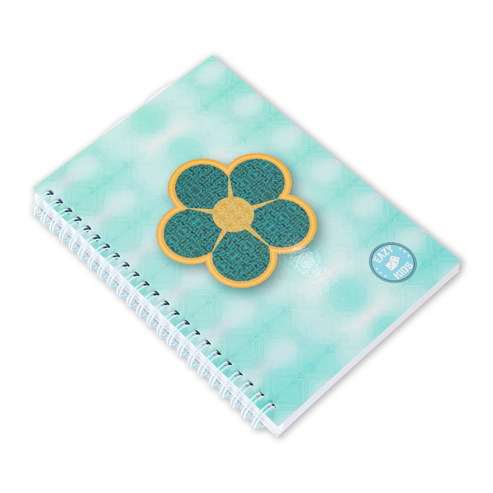 Eazy Kids - Daisy Flower Spiral Diary - Green