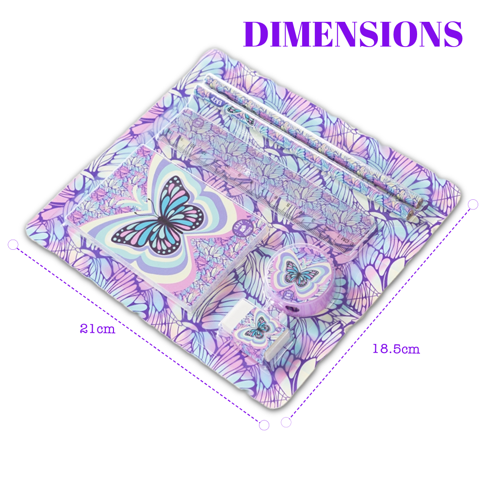 Eazy Kids - Butterfly Stationary Set - Purple