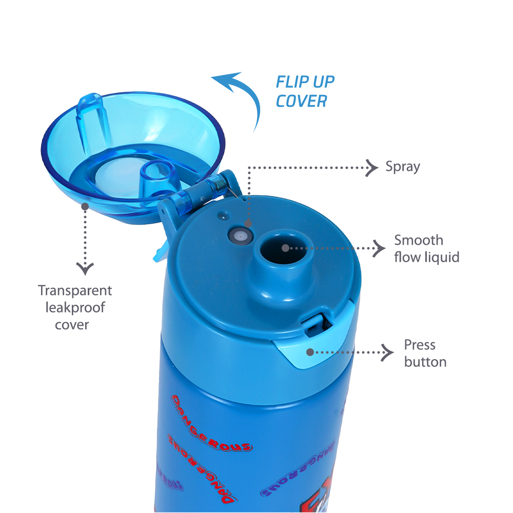 Eazy Kids - Insulated Steel Water Bottle With Spray - Dino - 640ml