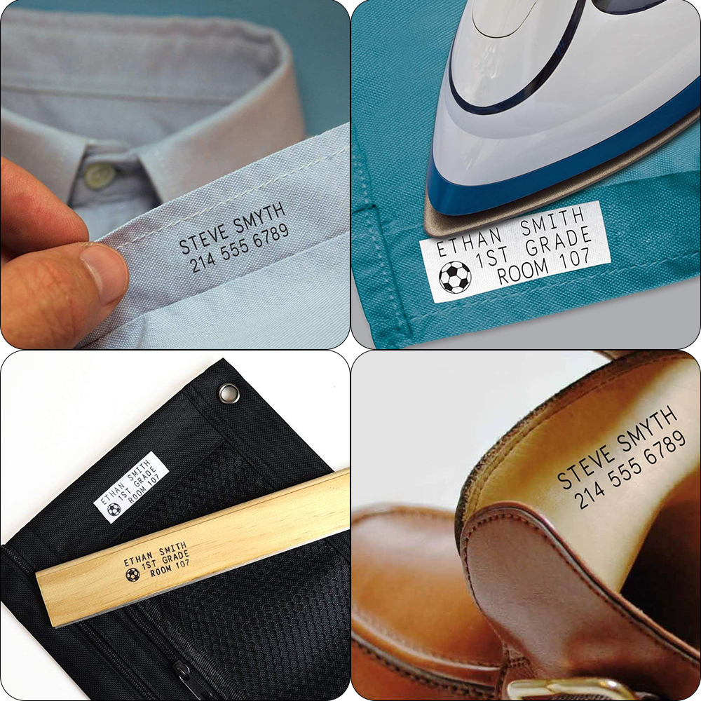 إيزي كيدز - مجموعة طوابع قماش ذاتية الحبر - أسود