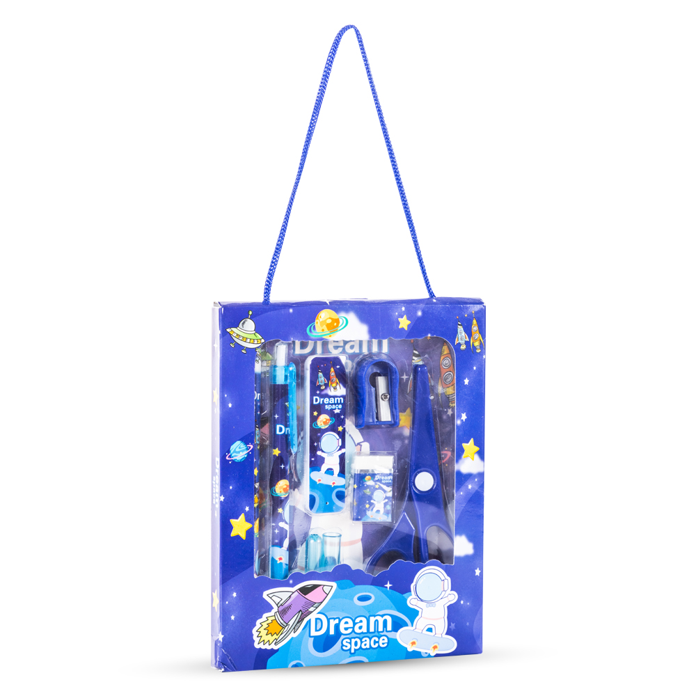 Eazy Kids - Kids Stationery 9pcs Gift Set - Astronaut & Space Theme