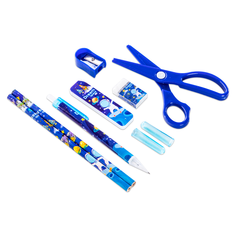 Eazy Kids - Kids Stationery 9pcs Gift Set - Astronaut & Space Theme