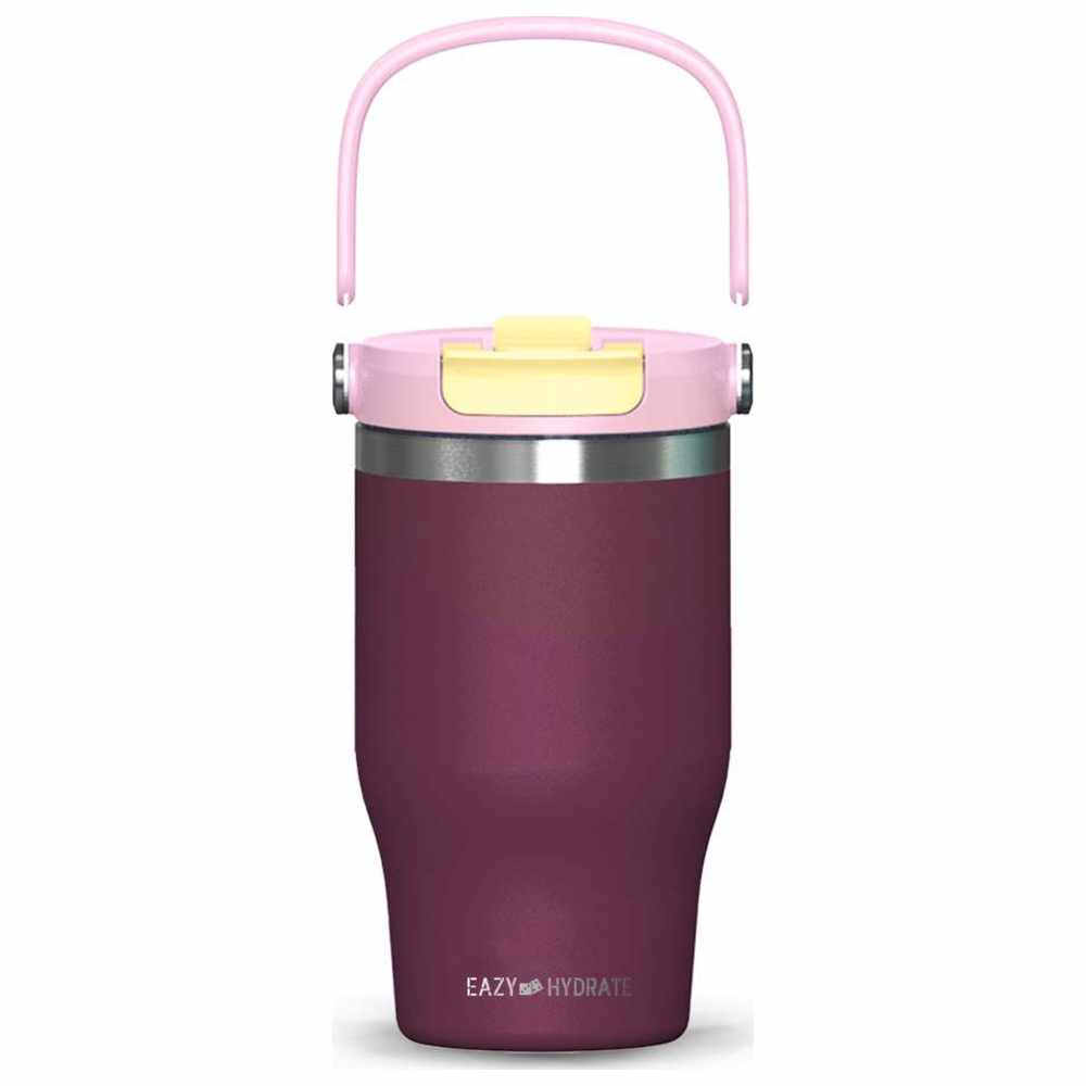 Eazy Kids - Personalized Vacuum Insulated Tumbler with Handle - Purple - 500ml