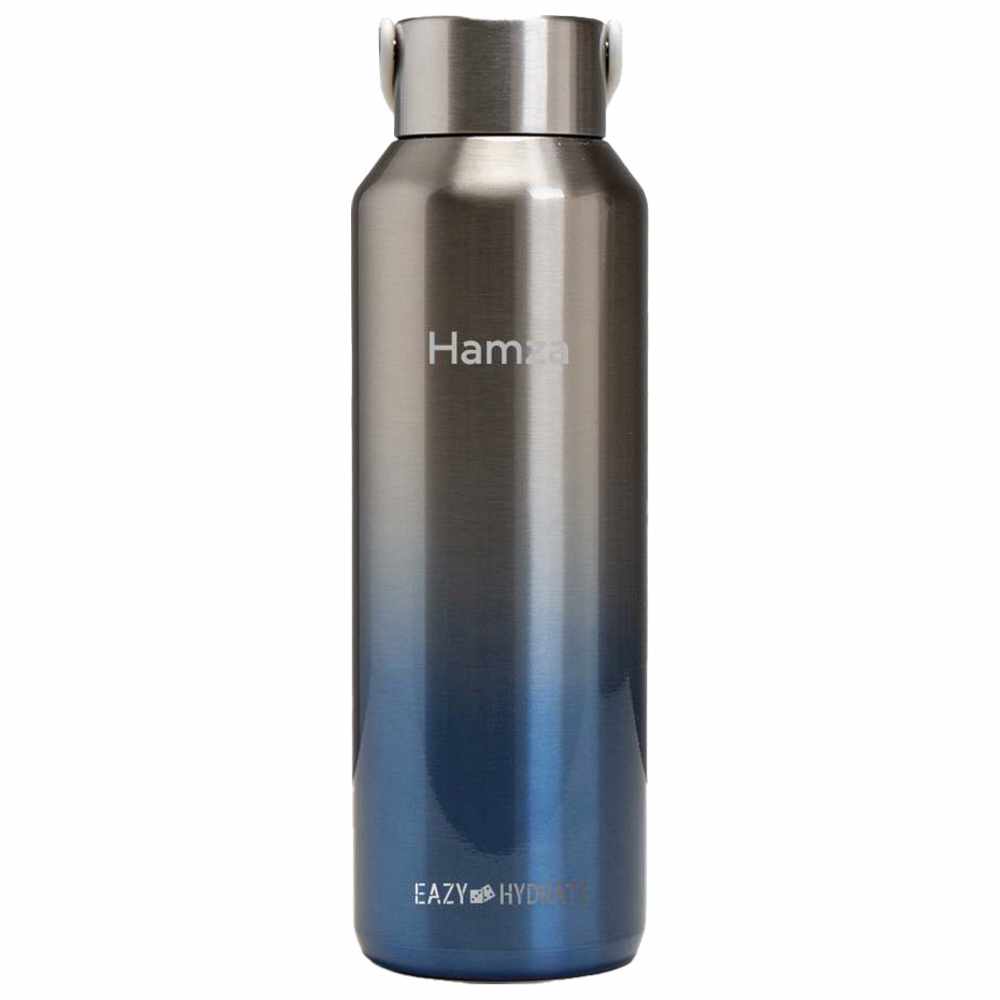 Eazy Kids - Personalized Stainless Steel Water Bottle - Silver - 710ml