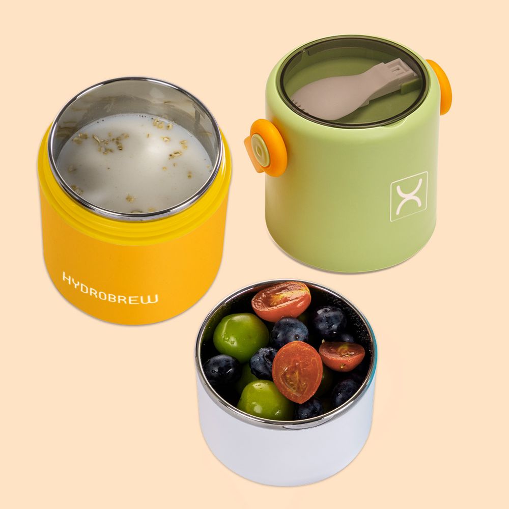 Hydrobrew - Double Decker SS Lunch Box With Folding Spork - Sage & Amber