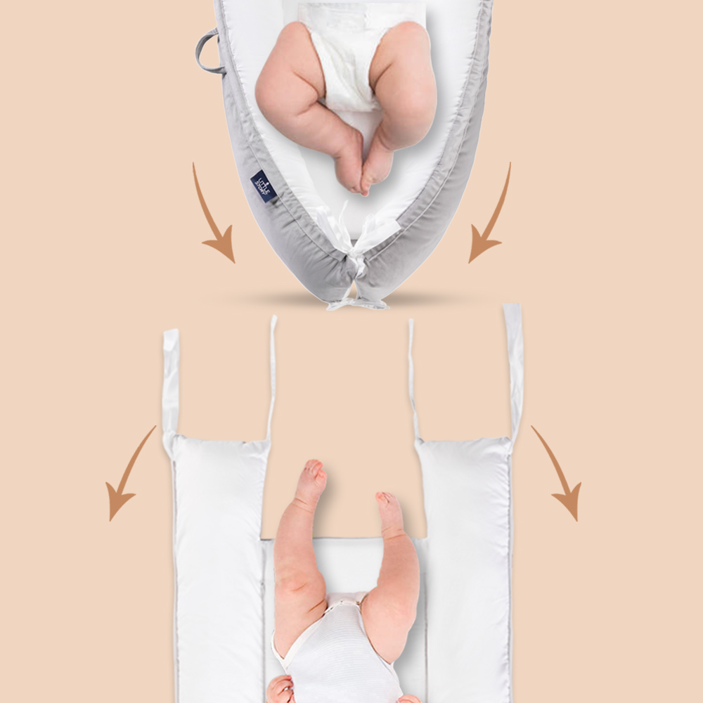 Little Story - Soft Breathable Fiberfill Newborn Lounger Bed