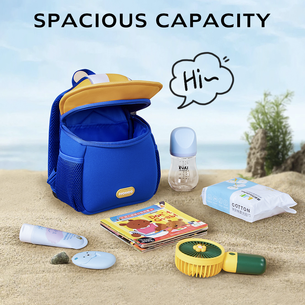 Nohoo - 3D Cute Volleyball Kids School/Activity Bag - Blue - 10-Inch/25.5cm