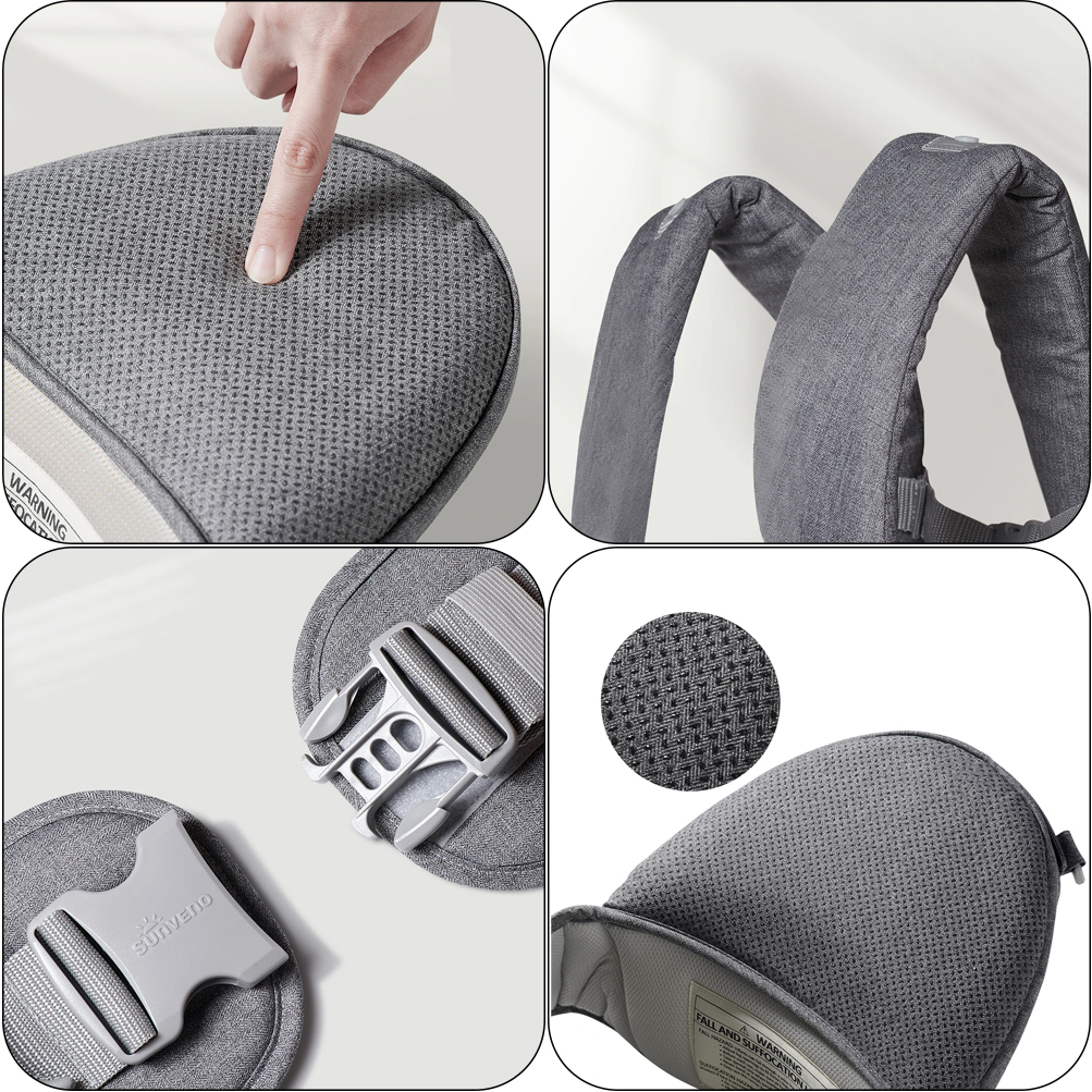 Sunveno - Baby Carrier With Infant Hip Seat - Grey