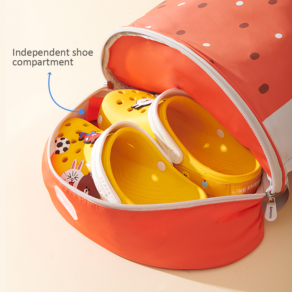 Sunveno - 3D Sling School Bag - Orange - 16-inch