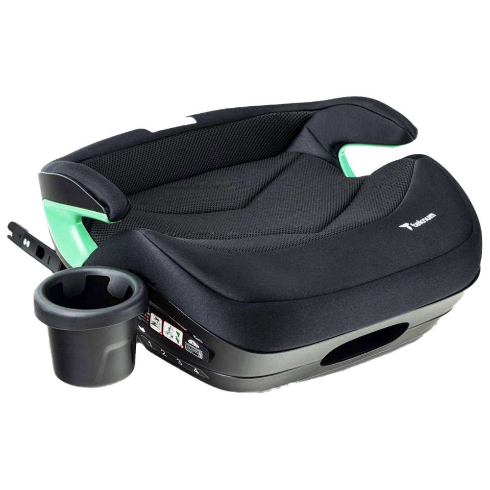 تيكنوم - مقعد سيارة داعم أي-سايز مع حامل أكواب - أسود