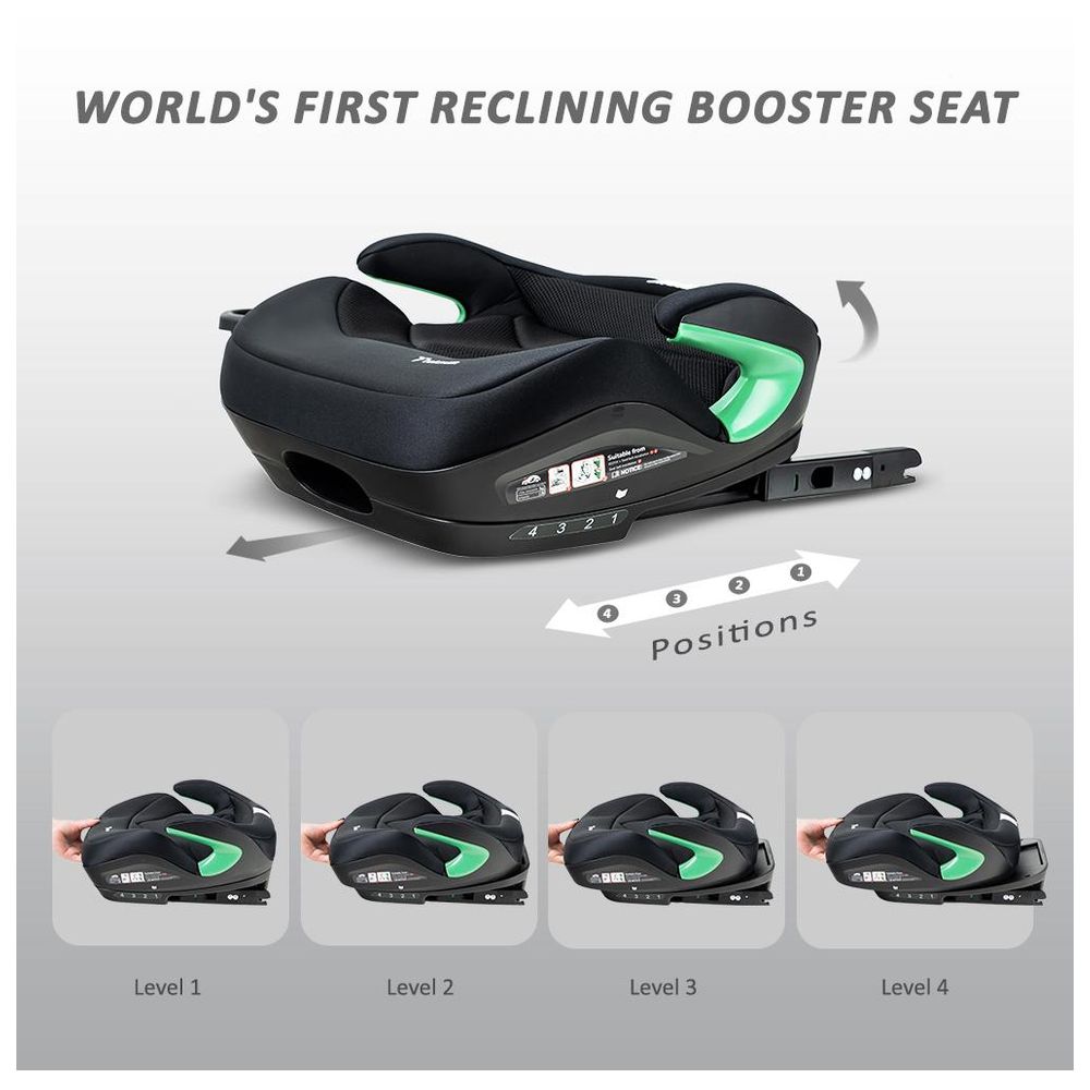 Teknum - I-Size Booster Car Seat With Cup Holder - Black