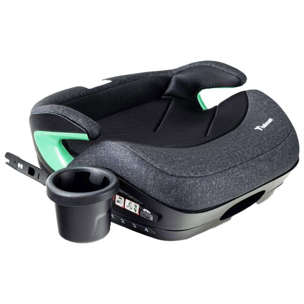 تيكنوم - مقعد سيارة داعم أي-سايز مع حامل أكواب - رمادي