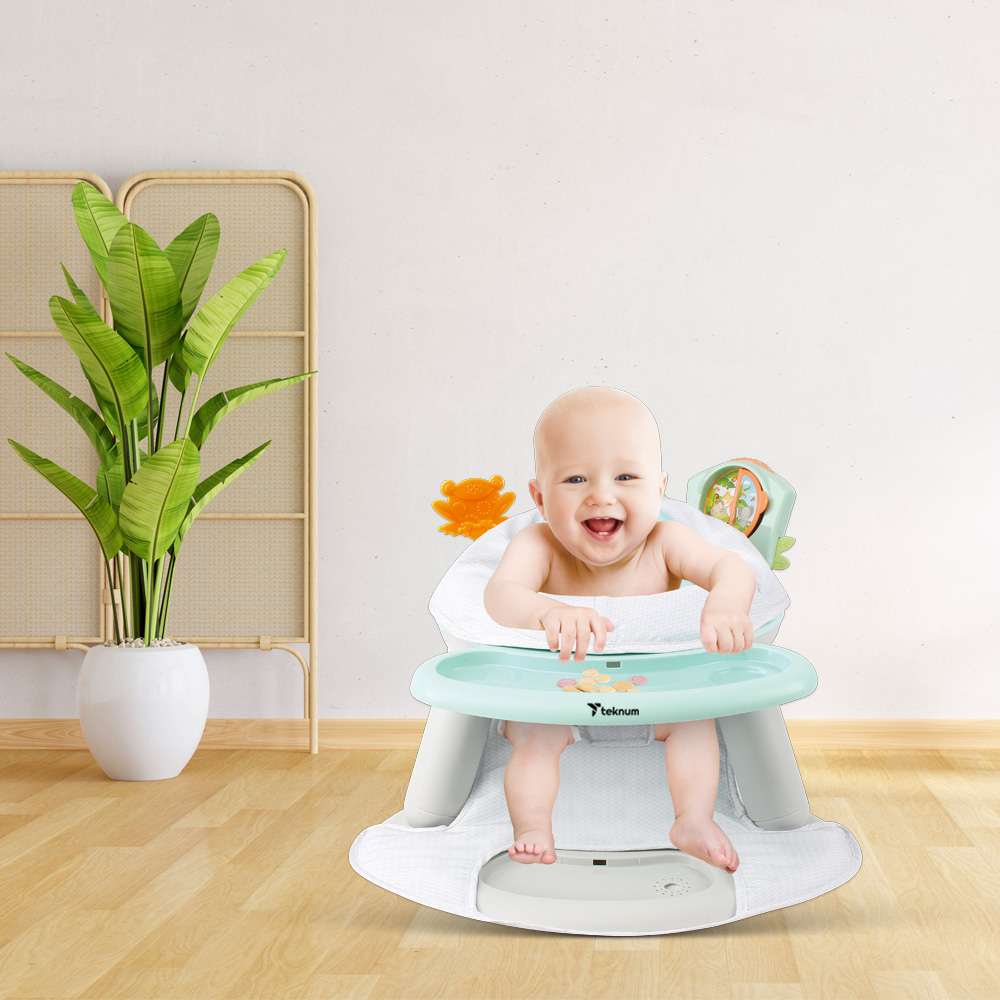 Teknum - 2-In-1 Dining Chair Toddler Play Seat With Pedal Piano - Multicolor