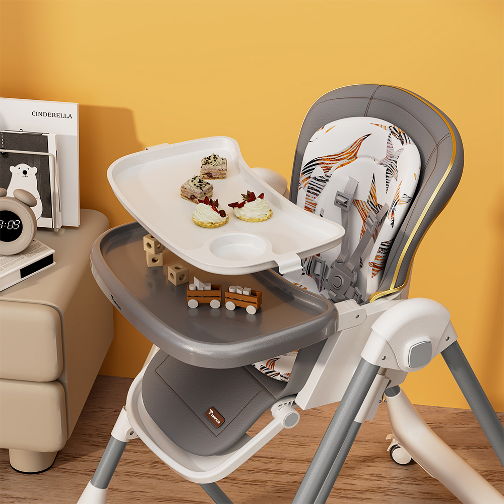Teknum 5-in-1 Convertible Swing And High Chair - Grey