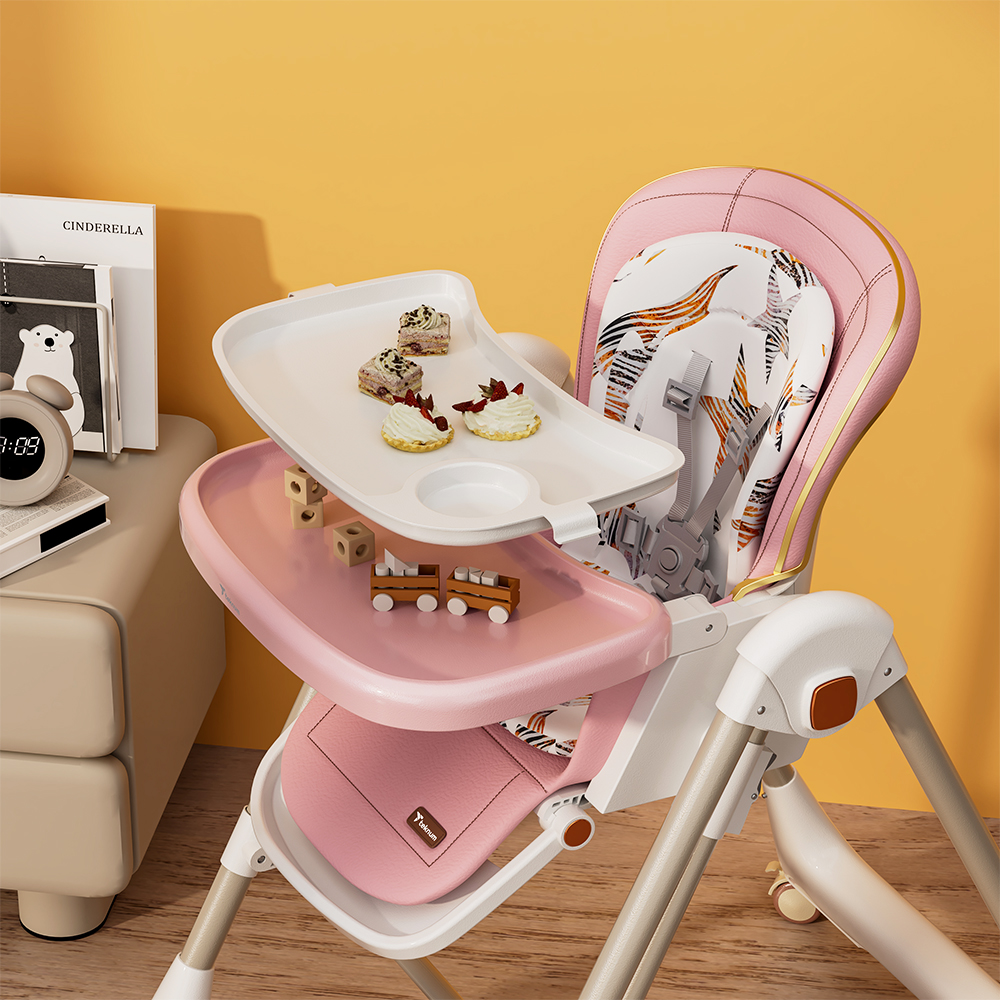Teknum 5-in-1 Convertible Swing And High Chair - Pink
