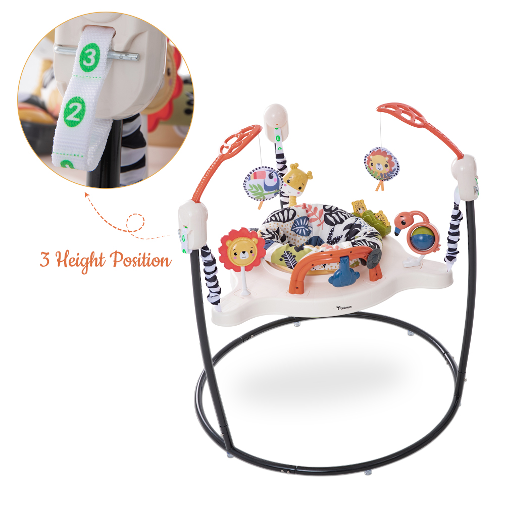Teknum - Baby Activity Jumper With Music & Toys - White