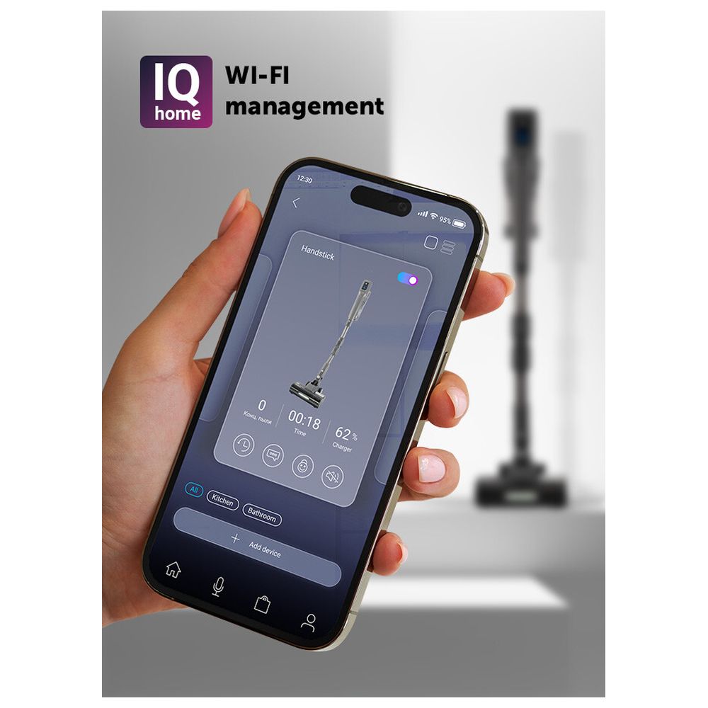 Polaris - Cordless Electric Vacuum Cleaner - Graphite - 800 W