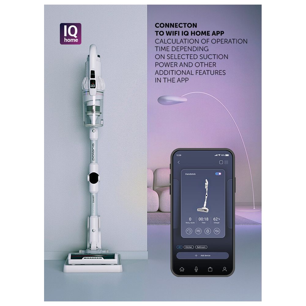 Polaris - Cordless Electric Vacuum Cleaner - White