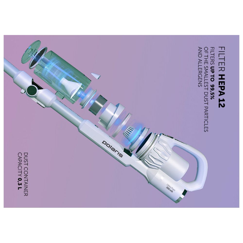 Polaris - Cordless Electric Vacuum Cleaner - White