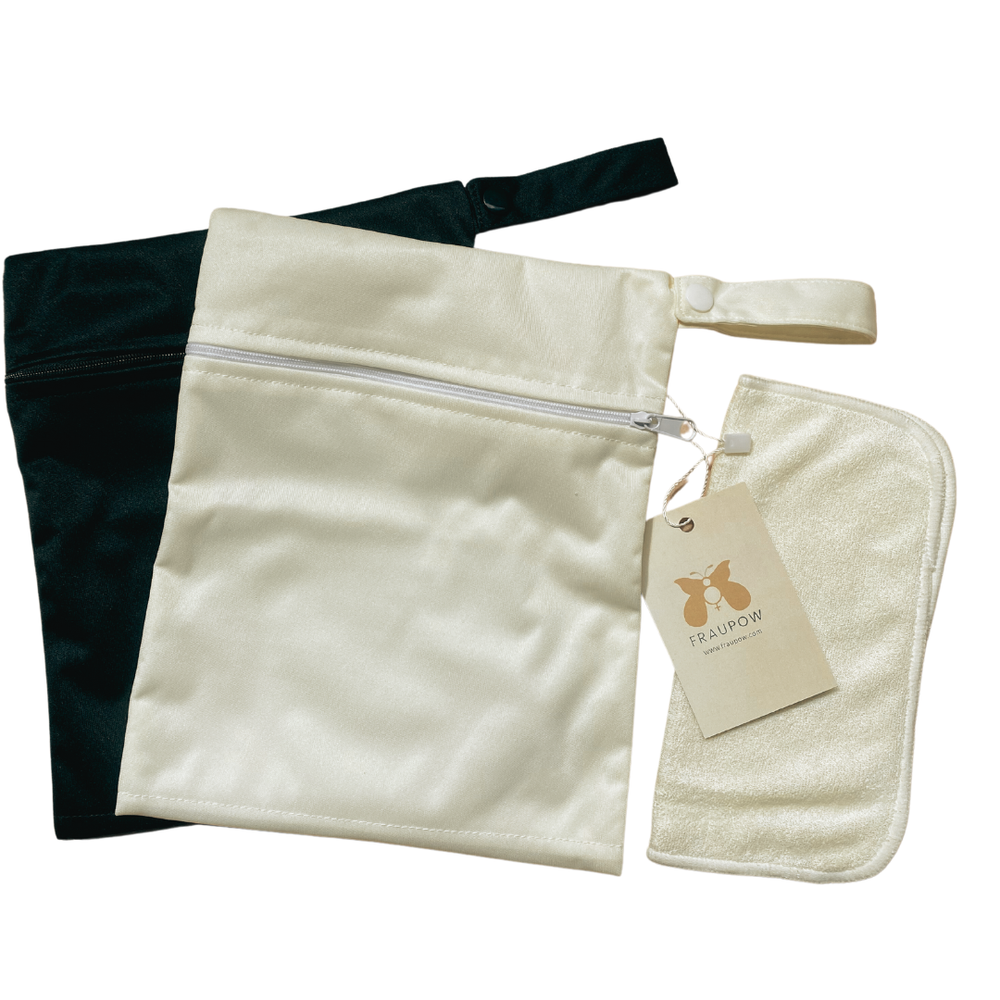 Fraupow - Wet & Dry Bag With Towel Set - Multicolor - 3 Pcs