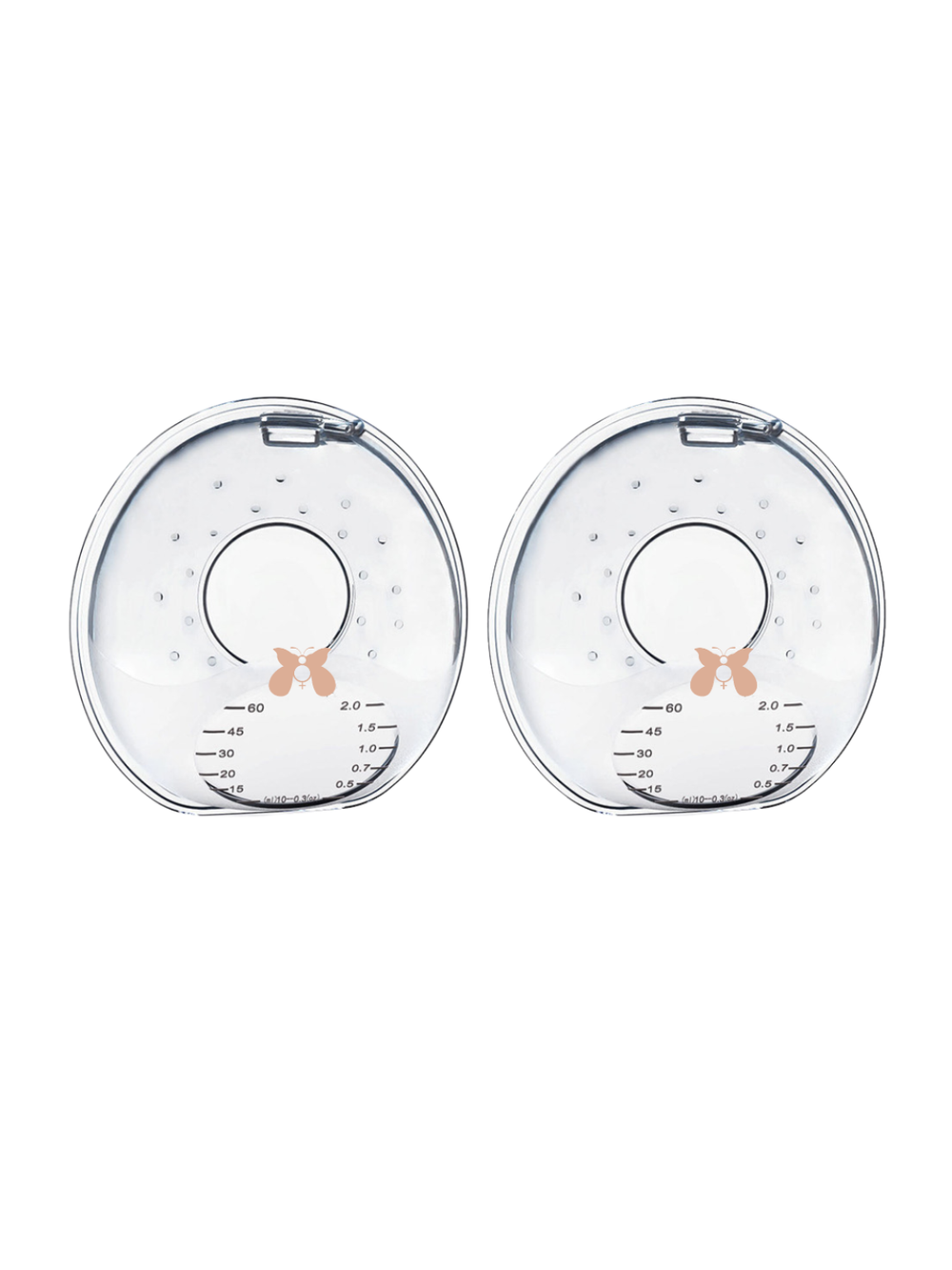 Fraupow - Breast Milk Saver Cups - Clear - 2 Pcs