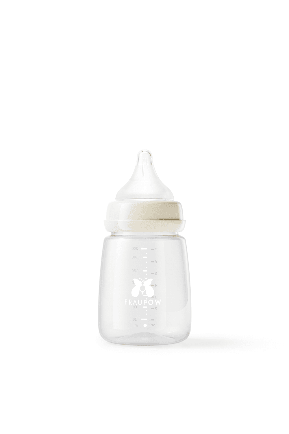 Fraupow - Combi-Feed Anti-Colic Baby Bottle Set - Clear - 3 Pcs - 200 ml