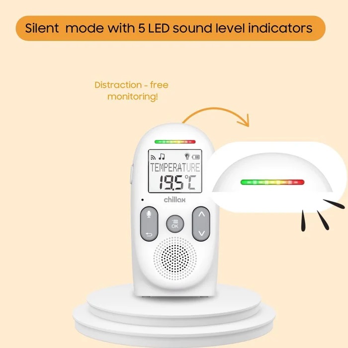 chillaxbaby - Digital Audio Baby Monitor With Nightlight & Temperature Sensor - Cb260