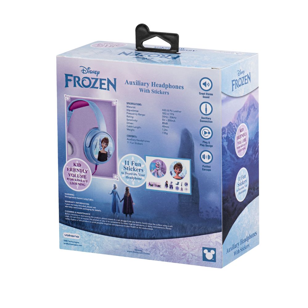 Volkano - Disney Frozen Padded Auxiliary Headphone With Stickers