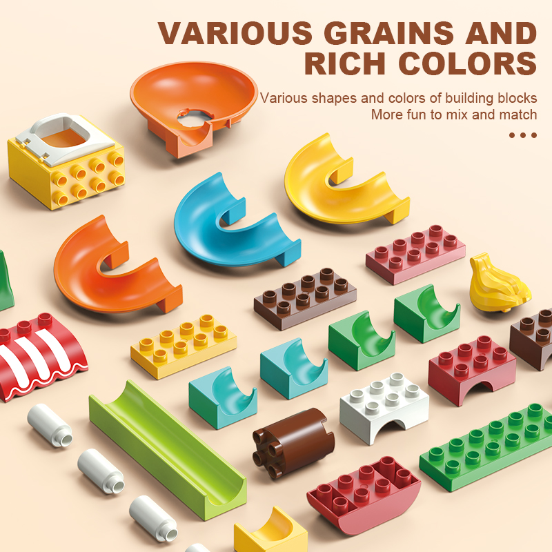 Feelo Dinosaur Ejection Slide Big Building Block Set - Multicolor - 85 Pcs