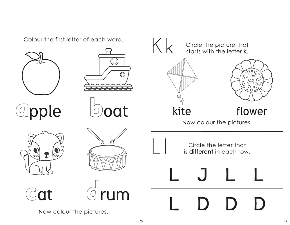 كتاب العبقري الصغير – المجلد الثاني – دفتر نشاط صغير – المرح مع الحروف