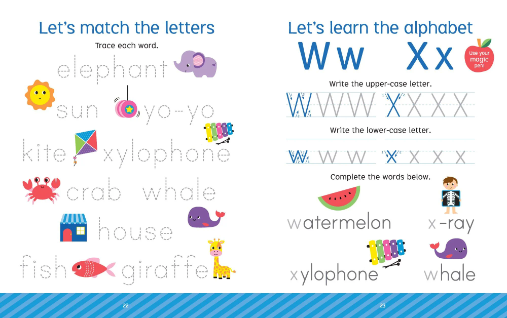 Little Genius Vol. 2 - Fading Ink Magic Tracing Book - Word Fun