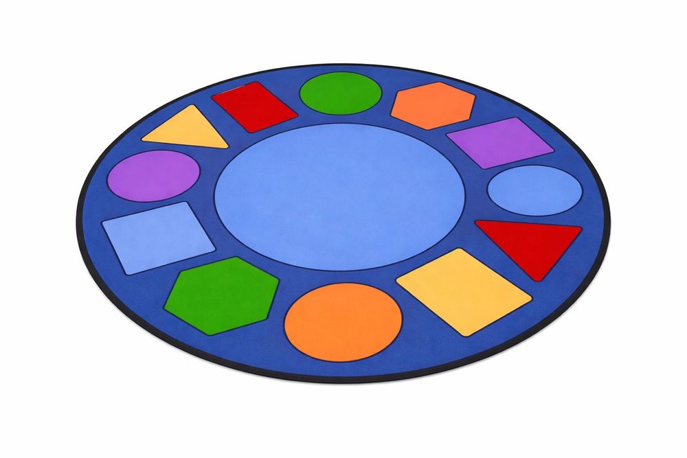 Edu Fun - Geometric Round Carpet - 200 cm