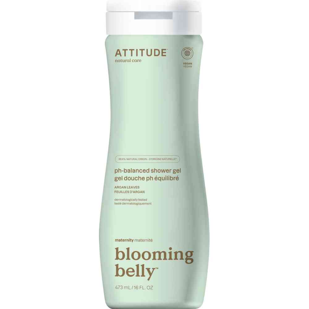 Attitude Blooming Belly ph-Balanced Shower Gel - Argan Leaves - 473 ml