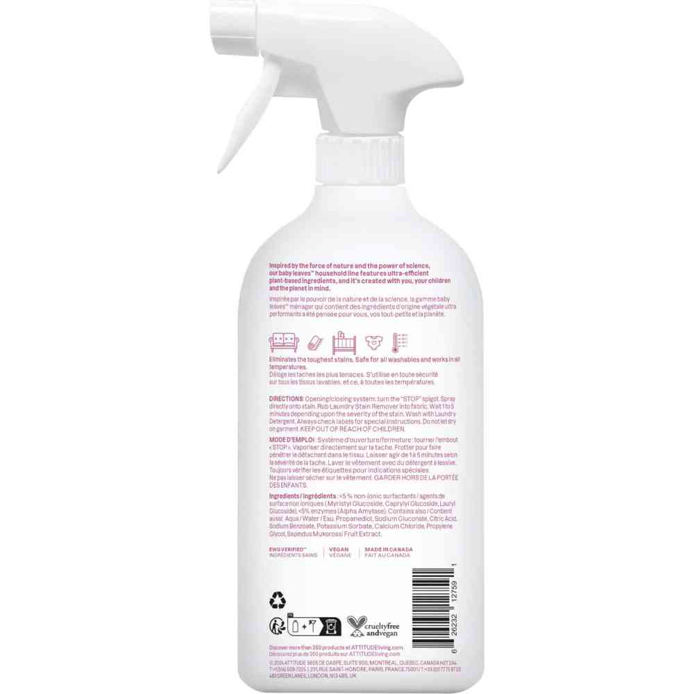 Attitude Baby Leaves Laundry Stain Remover - Unscented - 800 ml