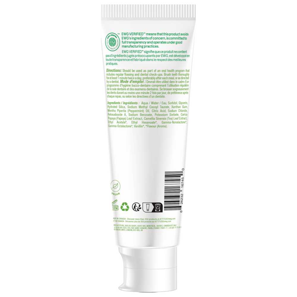 Attitude - Kids Toothpaste Without Fluoride - Coconut Mint - 120 gm