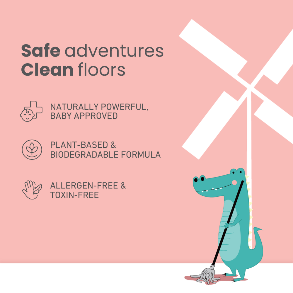 Windmill Baby - Natural Floor Cleaner - Citrus Fresh - Pack of 3 - 950 ml