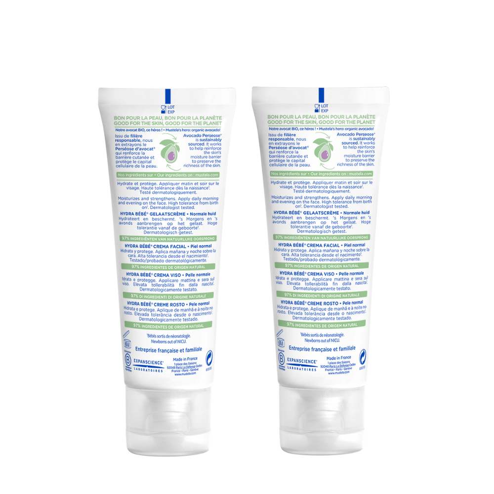 Mustela - Hydra Bebe Facial Cream 40ml - Pack Of 2