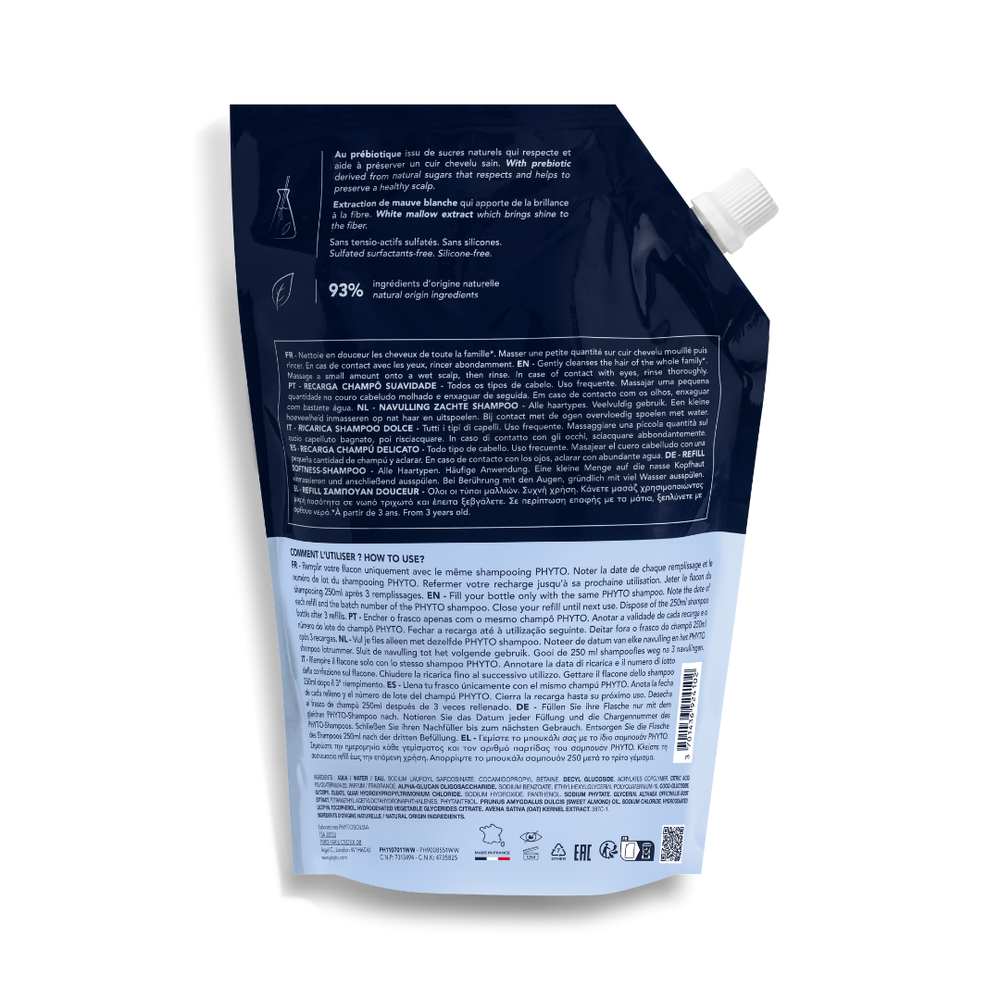 Phyto - Softness Shampoo - Eco Recharge Refill - 750ml