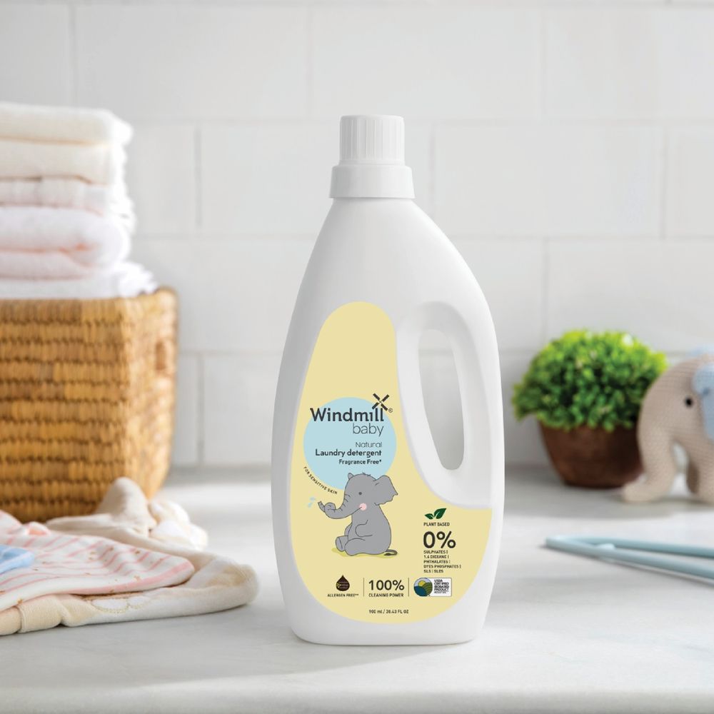 Windmill Baby - Natural Laundry Detergent Fragrance Free - 900 Ml