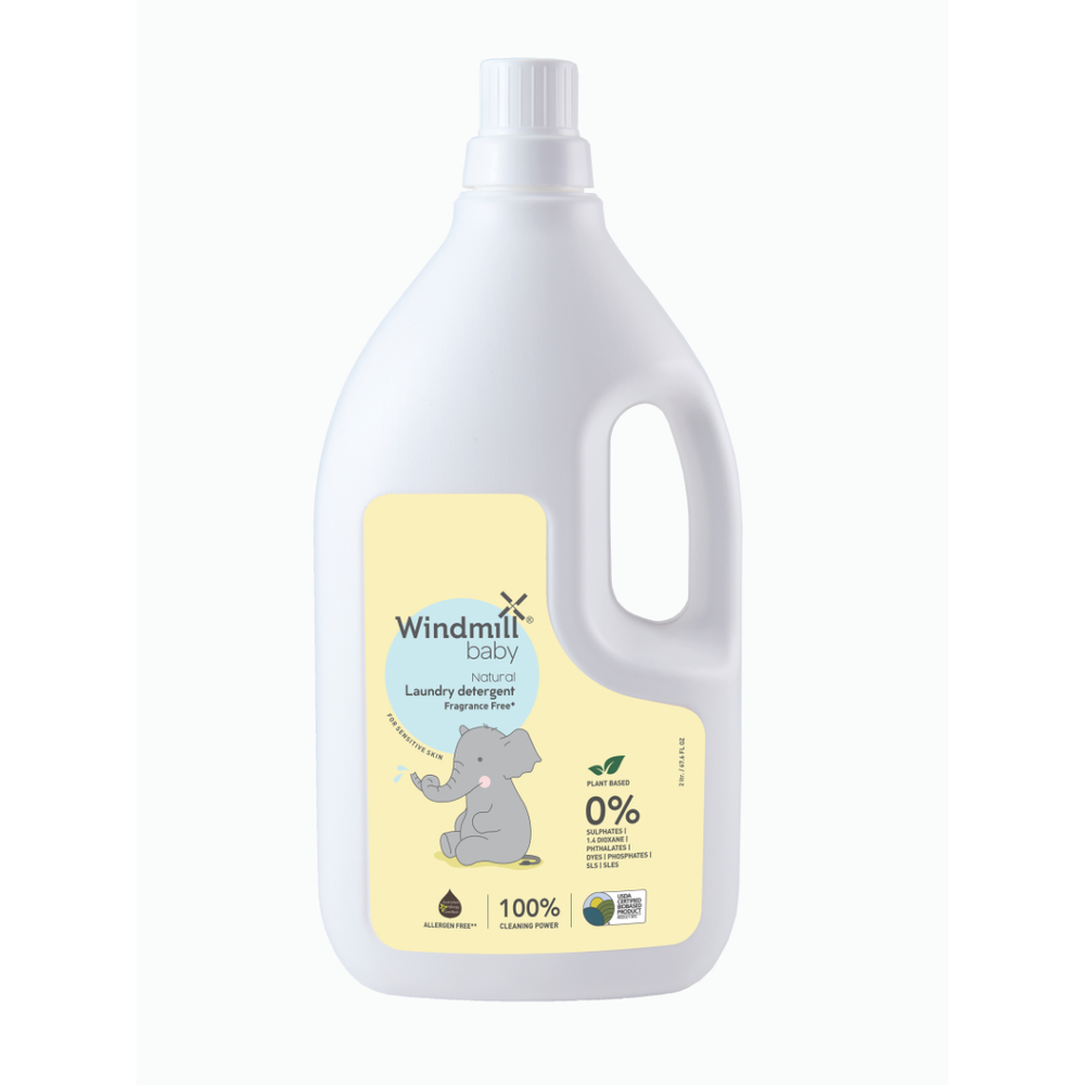 Windmill Baby - Natural Laundry Detergent Fragrance Free - 2l